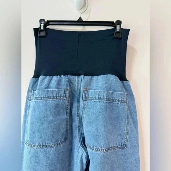Indigo Poppy XL Maternity Jeans with Elastic Ankle and Belly Band - Picture 8 of 14